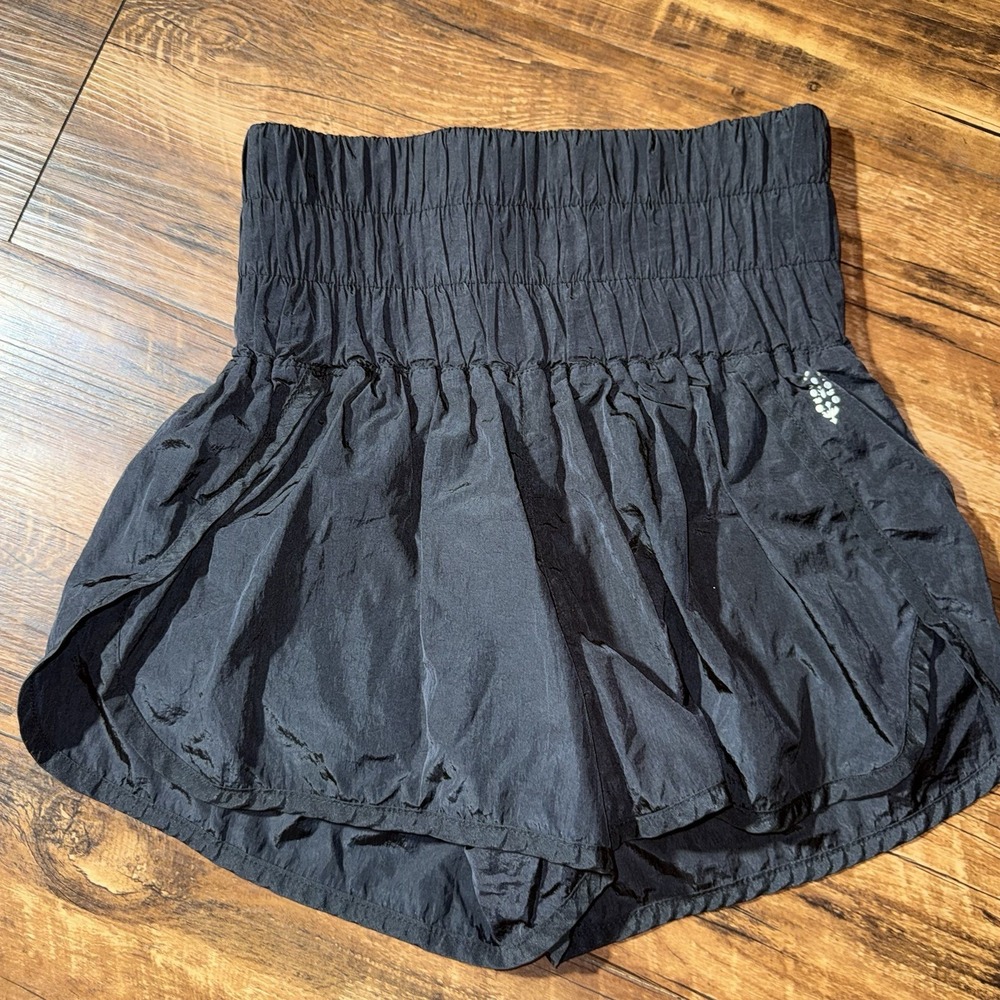 Free People Movement Black Paper Bag Athletic Shorts Women's XS